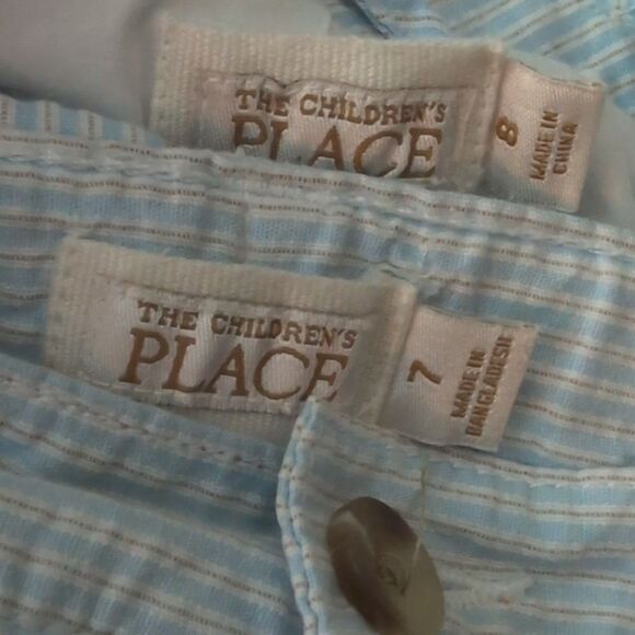 Boys Y2K Children's Place Blue White Seersucker Suit 7/8‎ Jacket Dress Pants - Picture 2 of 12